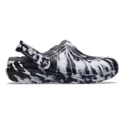 Adult Crocs Classic Fuzz-Lined Marbled Clogs