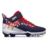 Boys' Under Armour Harper 7 Mid USA RM Jr. Molded Baseball Cleats