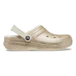 Adult Crocs Classic Glitter Fuzz-Lined Clogs