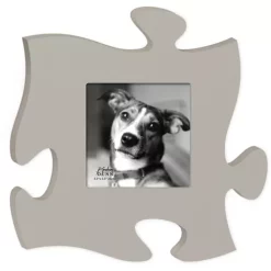 P GRAHAM DUNN P. Graham Dunn Solid Grey Puzzle Photo Frame