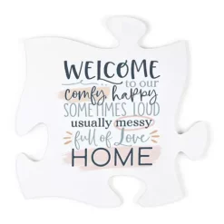 P GRAHAM DUNN P. Graham Dunn Welcome To Our Comfy Home Puzzle Piece Sign