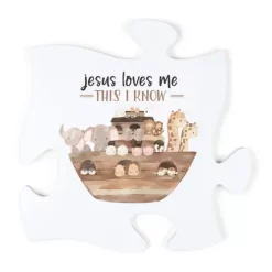 P GRAHAM DUNN P. Graham Dunn Jesus Loves Me This I Know Puzzle Piece Wall Art