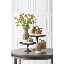 K&K Interiors Speckled Ceramic Jug With White Bottom