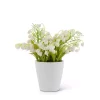 K&K Interiors Lily Of The Valley In White Ceramic Pot