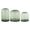 K&K Interiors Transparent Brown Cylinder Vases