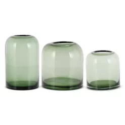 K&K Interiors Transparent Brown Cylinder Vases