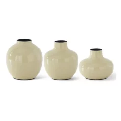 K&K Interiors Enameled Metal Vases