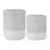 K&K Interiors Tall Stoneware Pots With Glazed Bottom