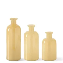 K&K Interiors Yellow Glass Bottles