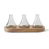 K&K Interiors Bud Vases On Wood Tray