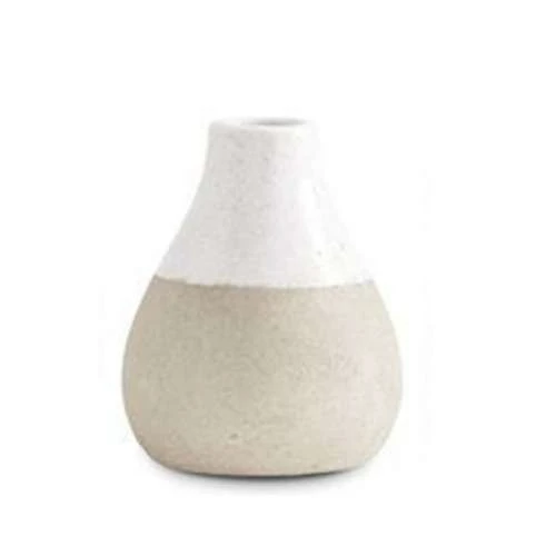 K&K Interiors Ceramic Pot With Light Cream Glazed Top 1 K&K Interiors Ceramic Pot With Light Cream Glazed Top
