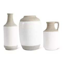 K&K Interiors Stone Ceramic Vases