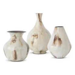 K&K Interiors Enameled Metal Watercolor Vases